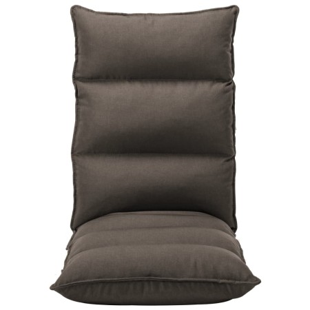 vidaXL Bodenstuhl Faltbar Taupe Stoff
