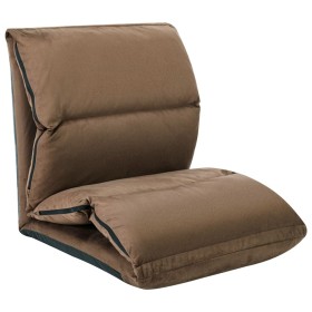 vidaXL Bodenstuhl Faltbar Taupe Mikrofaser