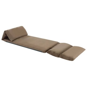 vidaXL Bodenstuhl Faltbar Taupe Mikrofaser