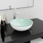 vidaXL Waschbecken Hartglas 35x12 cm Weiß vidaXL Waschbecken Hartglas 35x12 cm Weiß