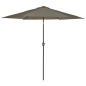 Madison Sonnenschirm Tenerife 300 cm Rund Grau Madison Sonnenschirm Tenerife 300 cm Rund Grau