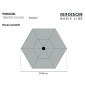 Madison Sonnenschirm Tenerife 300 cm Rund Grau Madison Sonnenschirm Tenerife 300 cm Rund Grau