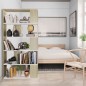 vidaXL Bücherregal/Raumteiler Weiß Sonoma-Eiche 80x24x159 cm vidaXL Bücherregal/Raumteiler Weiß Sonoma-Eiche 80x24x159 cm
