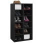 vidaXL Schuhregal Hochglanz-Schwarz 54x34x100,5 cm Holzwerkstoff vidaXL Schuhregal Hochglanz-Schwarz 54x34x100,5 cm Holzwerkstoff
