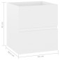 vidaXL Waschbeckenunterschrank Weiß 41x38,5x45 cm Holzwerkstoff vidaXL Waschbeckenunterschrank Weiß 41x38,5x45 cm Holzwerkstoff