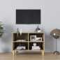 vidaXL TV-Schrank mit Massivholz-Beinen Sonoma-Eiche 69,5x30x50 cm vidaXL TV-Schrank mit Massivholz-Beinen Sonoma-Eiche 69,5x30x50 cm