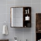 vidaXL Bad-Spiegelschrank Räuchereiche 62,5x20,5x64 cm Holzwerkstoff vidaXL Bad-Spiegelschrank Räuchereiche 62,5x20,5x64 cm Holzwerkstoff