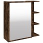 vidaXL Bad-Spiegelschrank Räuchereiche 62,5x20,5x64 cm Holzwerkstoff vidaXL Bad-Spiegelschrank Räuchereiche 62,5x20,5x64 cm Holzwerkstoff
