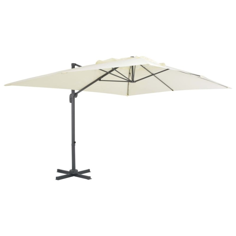 vidaXL Ampelschirm mit Aluminium-Mast 400x300 cm Sandweiß vidaXL Ampelschirm mit Aluminium-Mast 400x300 cm Sandweiß