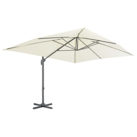 vidaXL Ampelschirm mit Aluminium-Mast 400x300 cm Sandweiß
