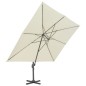 vidaXL Ampelschirm mit Aluminium-Mast 400x300 cm Sandweiß vidaXL Ampelschirm mit Aluminium-Mast 400x300 cm Sandweiß