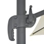 vidaXL Ampelschirm mit Aluminium-Mast 400x300 cm Sandweiß vidaXL Ampelschirm mit Aluminium-Mast 400x300 cm Sandweiß