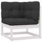 vidaXL 9-tlg. Garten-Lounge-Set mit Kissen Weiß Massivholz Kiefer vidaXL 9-tlg. Garten-Lounge-Set mit Kissen Weiß Massivholz Kiefer