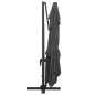 vidaXL Ampelschirm mit LED-Beleuchtung Alu-Mast 400x300 cm Anthrazit