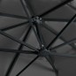 vidaXL Ampelschirm mit LED-Beleuchtung Alu-Mast 400x300 cm Anthrazit