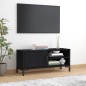 vidaXL TV-Schrank Schwarz 90x30x40 cm Massivholz Kiefer vidaXL TV-Schrank Schwarz 90x30x40 cm Massivholz Kiefer