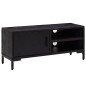 vidaXL TV-Schrank Schwarz 90x30x40 cm Massivholz Kiefer vidaXL TV-Schrank Schwarz 90x30x40 cm Massivholz Kiefer