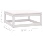 vidaXL 9-tlg. Garten-Lounge-Set mit Kissen Weiß Massivholz Kiefer vidaXL 9-tlg. Garten-Lounge-Set mit Kissen Weiß Massivholz Kiefer