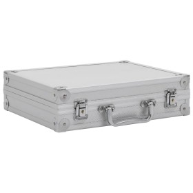 vidaXL Waffenkoffer Aluminium ABS Silbern