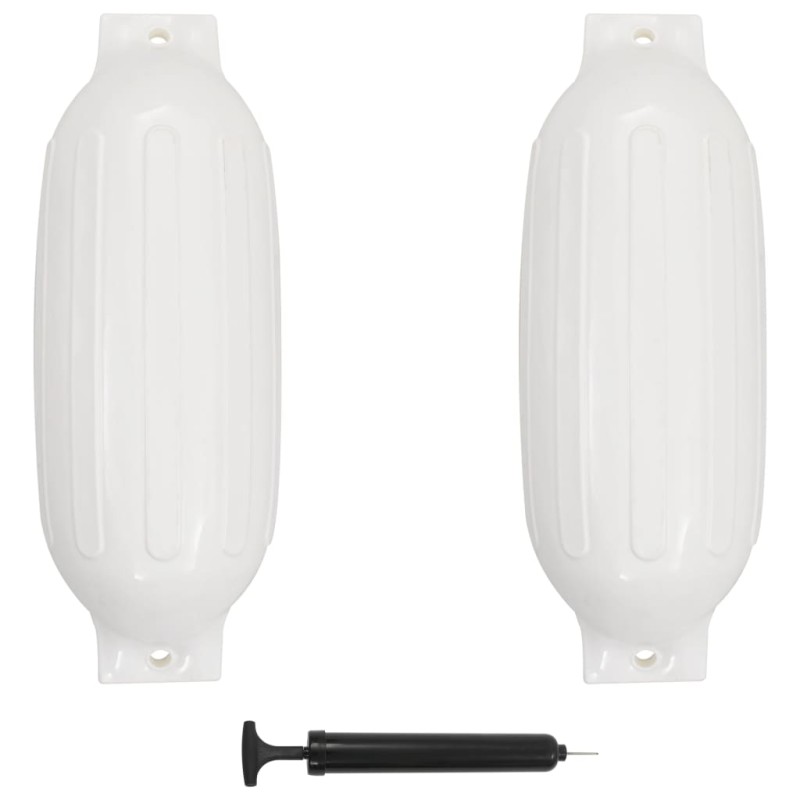 vidaXL Bootsfender 2 Stk. Weiß 69 x 21,5 cm PVC vidaXL Bootsfender 2 Stk. Weiß 69 x 21,5 cm PVC