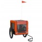 vidaXL Fahrradanhänger Hunde Orange und Schwarz Oxford-Gewebe & Eisen vidaXL Fahrradanhänger Hunde Orange und Schwarz Oxford-Gewebe & Eisen