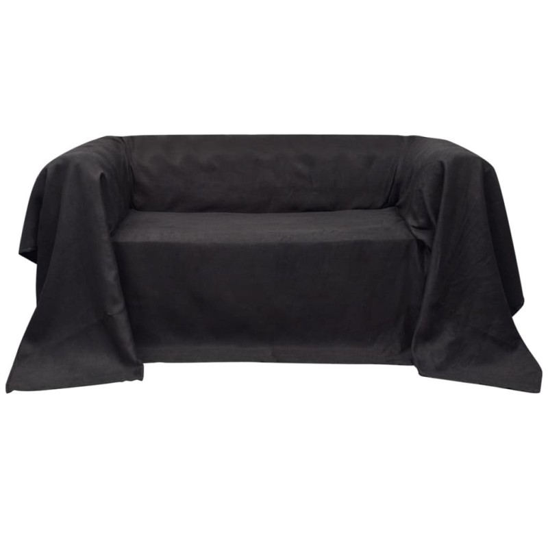 Micro-Suede Sofaüberwurf Tagesdecke Anthrazit 270 x 350 cm Micro-Suede Sofaüberwurf Tagesdecke Anthrazit 270 x 350 cm