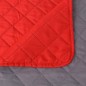 vidaXL Zweiseitige Tagesdecke Gesteppt Rot und Grau 220x240 cm vidaXL Zweiseitige Tagesdecke Gesteppt Rot und Grau 220x240 cm