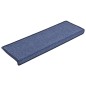 vidaXL Teppich-Treppenstufen 15 Stk. 65x21x4 cm Blau vidaXL Teppich-Treppenstufen 15 Stk. 65x21x4 cm Blau