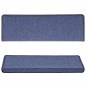 vidaXL Teppich-Treppenstufen 15 Stk. 65x21x4 cm Blau vidaXL Teppich-Treppenstufen 15 Stk. 65x21x4 cm Blau