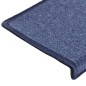vidaXL Teppich-Treppenstufen 15 Stk. 65x21x4 cm Blau vidaXL Teppich-Treppenstufen 15 Stk. 65x21x4 cm Blau
