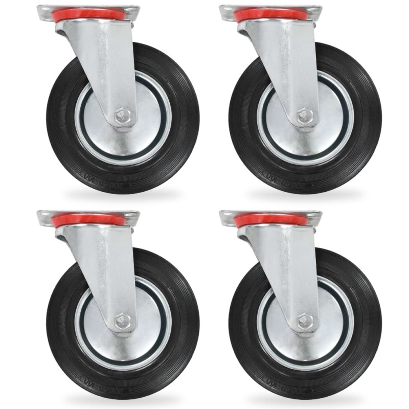 vidaXL Lenkrollen 4 Stk. 200 mm vidaXL Lenkrollen 4 Stk. 200 mm