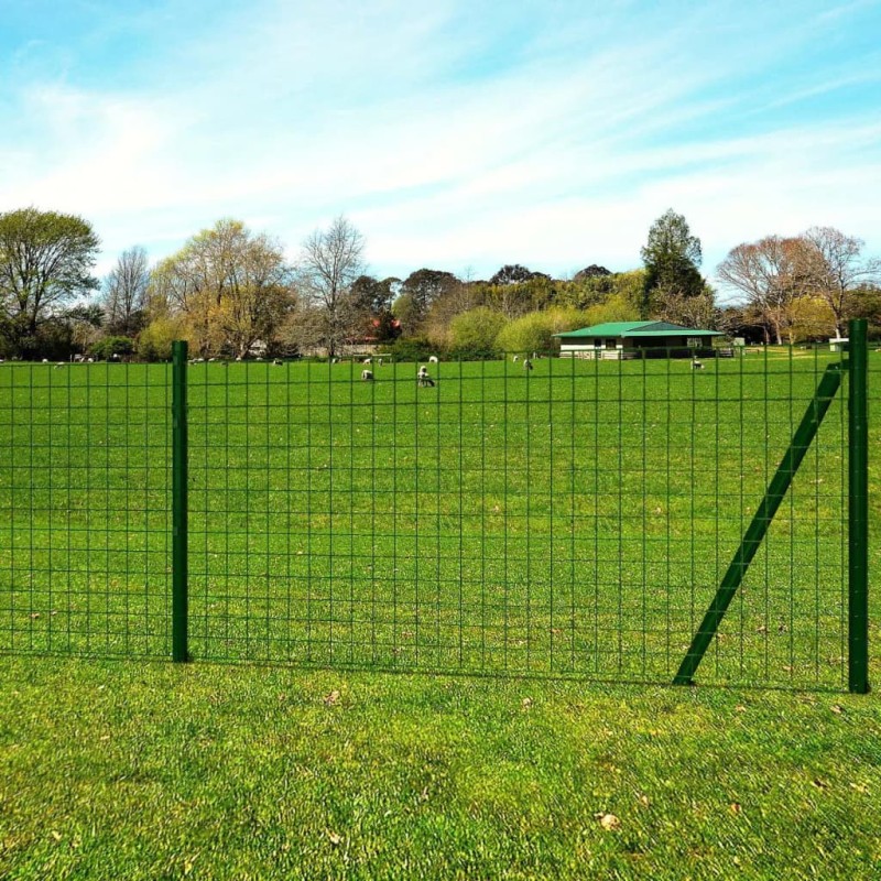 vidaXL Eurozaun Stahl 25 x 1,7 m Grün vidaXL Eurozaun Stahl 25 x 1,7 m Grün
