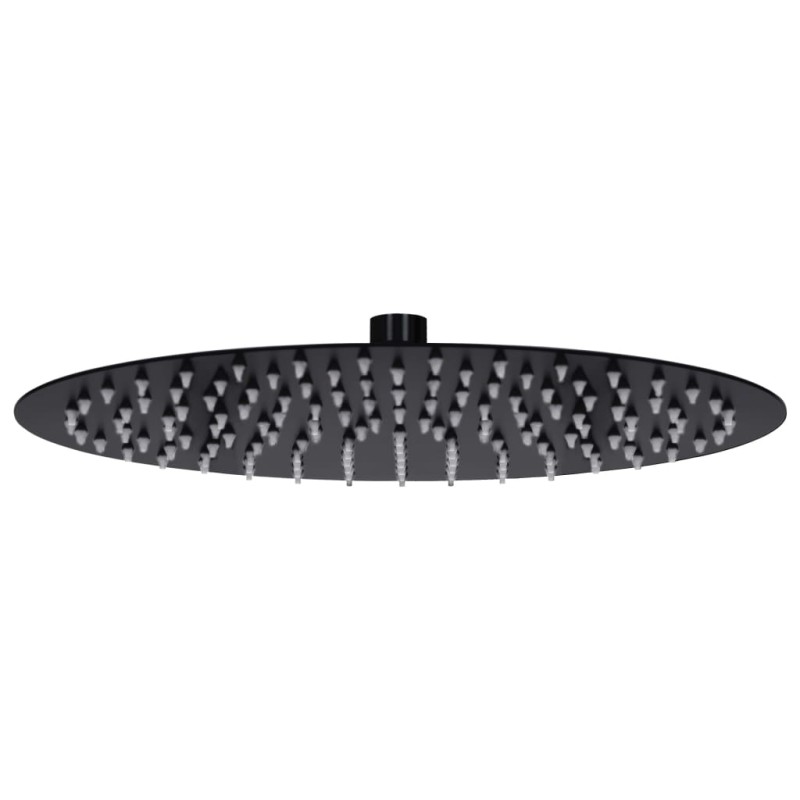 vidaXL Regenbrause Edelstahl 30 cm Rund Schwarz vidaXL Regenbrause Edelstahl 30 cm Rund Schwarz