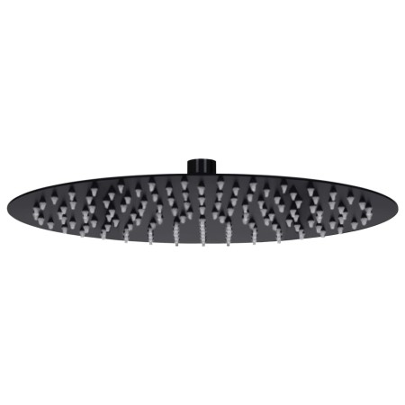 vidaXL Regenbrause Edelstahl 30 cm Rund Schwarz