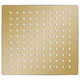 vidaXL Regenbrause Edelstahl 20x20 cm Quadrat Golden