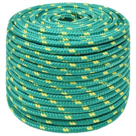 vidaXL Bootsseil Grün 14 mm 50 m Polypropylen