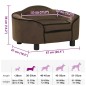 vidaXL Hundesofa Braun 67x47x36 cm Plüsch vidaXL Hundesofa Braun 67x47x36 cm Plüsch