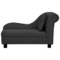 vidaXL Hundesofa mit Kissen Schwarz 83x44x44 cm Plüsch vidaXL Hundesofa mit Kissen Schwarz 83x44x44 cm Plüsch