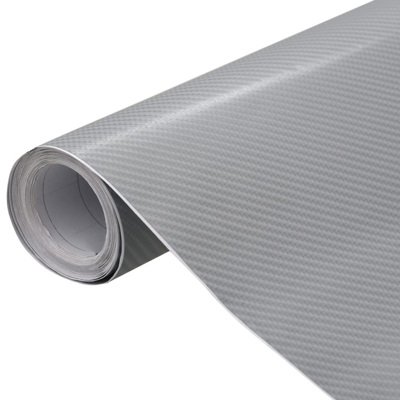 vidaXL Autofolien 2 Stk. 4D Silber 100x150 cm+50x150 cm vidaXL Autofolien 2 Stk. 4D Silber 100x150 cm+50x150 cm