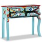 vidaXL Konsolentisch Massivholz Mango Blau Handbemalt vidaXL Konsolentisch Massivholz Mango Blau Handbemalt