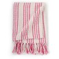 vidaXL Überwurf Baumwolle Streifen 220x250 cm Rosa und Weiß vidaXL Überwurf Baumwolle Streifen 220x250 cm Rosa und Weiß