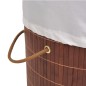 vidaXL Bambus-Wäschekorb Rund Braun vidaXL Bambus-Wäschekorb Rund Braun