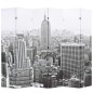 vidaXL Raumteiler klappbar 228 x 170 cm New York bei Tag Schwarz-Weiß vidaXL Raumteiler klappbar 228 x 170 cm New York bei Tag Schwarz-Weiß