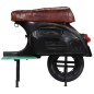 vidaXL Barhocker Motorroller Schwarz Echtleder und Massives Altholz vidaXL Barhocker Motorroller Schwarz Echtleder und Massives Altholz