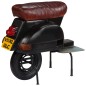 vidaXL Barhocker Motorroller Schwarz Echtleder und Massives Altholz vidaXL Barhocker Motorroller Schwarz Echtleder und Massives Altholz