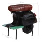 vidaXL Barhocker Motorroller Schwarz Echtleder und Massives Altholz vidaXL Barhocker Motorroller Schwarz Echtleder und Massives Altholz