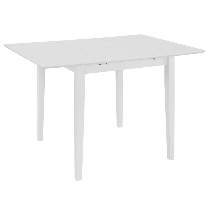 vidaXL Esstisch Ausziehbar Weiß (80-120)x80x74 cm MDF vidaXL Esstisch Ausziehbar Weiß (80-120)x80x74 cm MDF