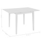 vidaXL Esstisch Ausziehbar Weiß (80-120)x80x74 cm MDF vidaXL Esstisch Ausziehbar Weiß (80-120)x80x74 cm MDF
