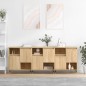 Sideboards 3 Stk. Sonoma-Eiche Holzwerkstoff Sideboards 3 Stk. Sonoma-Eiche Holzwerkstoff