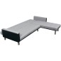 vidaXL Schlafsofa L-Form Stoff Schwarz und Grau vidaXL Schlafsofa L-Form Stoff Schwarz und Grau